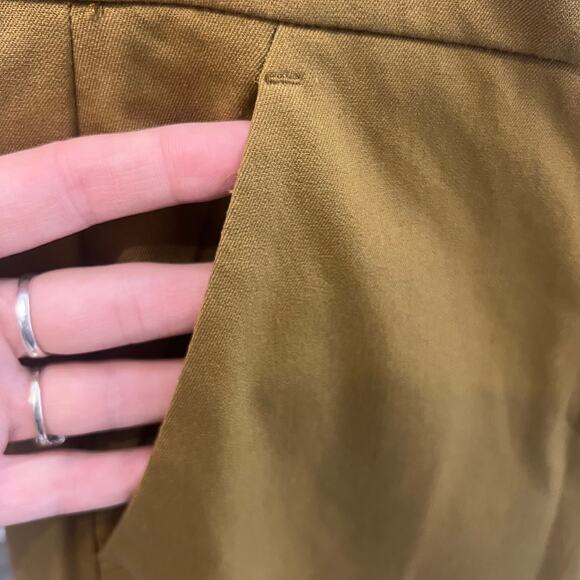 J. CREW Women's Remi Trouser Pant Size 2 Bi Stretch Muted Mustard NWT FLAW - Picture 7 of 14